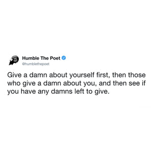 Start by caring about yourself